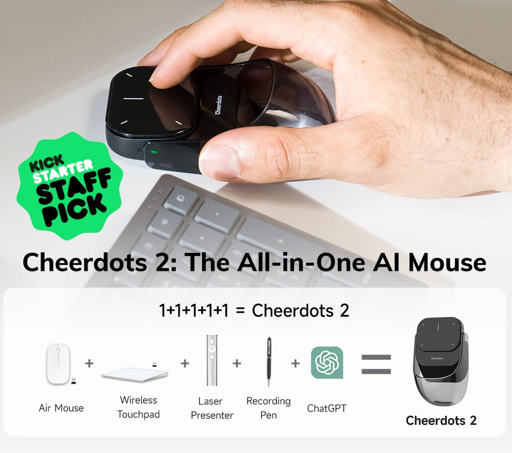 Cheerdots 2 Detachable Air Mouse Wireless